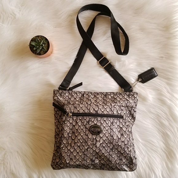 coach snake print purse
